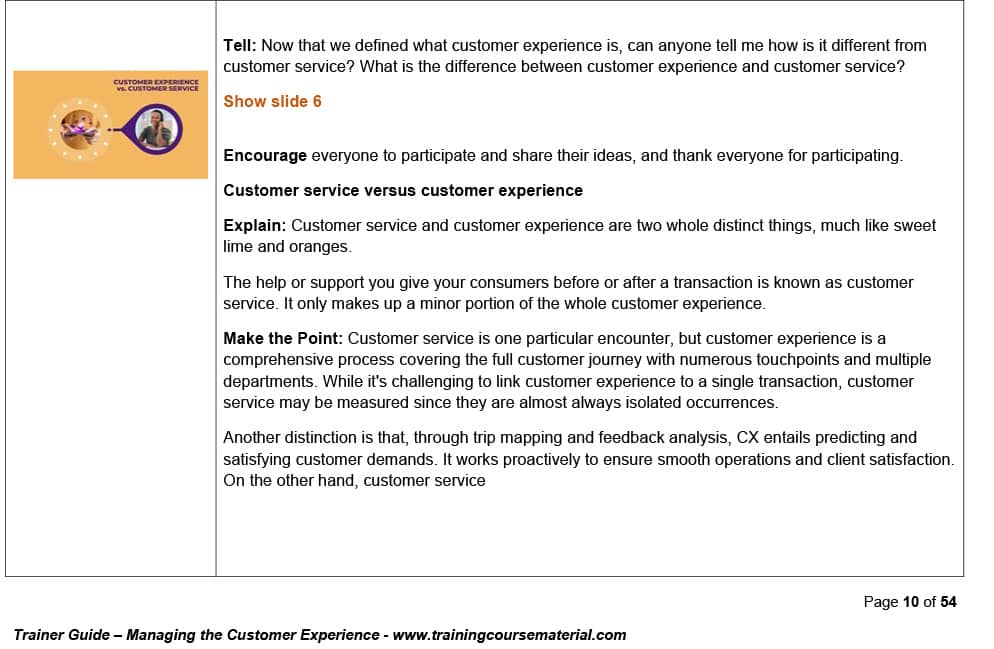 trainer guide samples-managing the customer experience-1